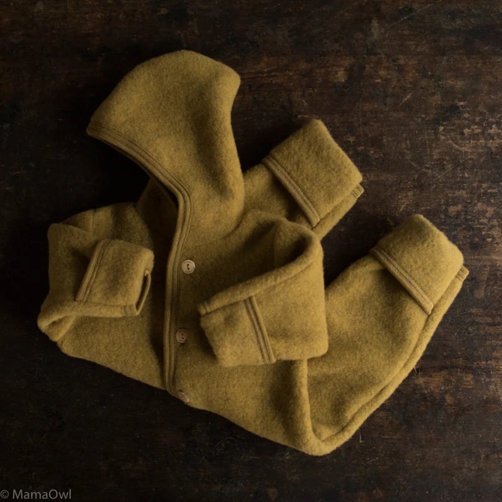 Warm Merino Wool Kids Onesie in Engel 3/6 snow suit bunting